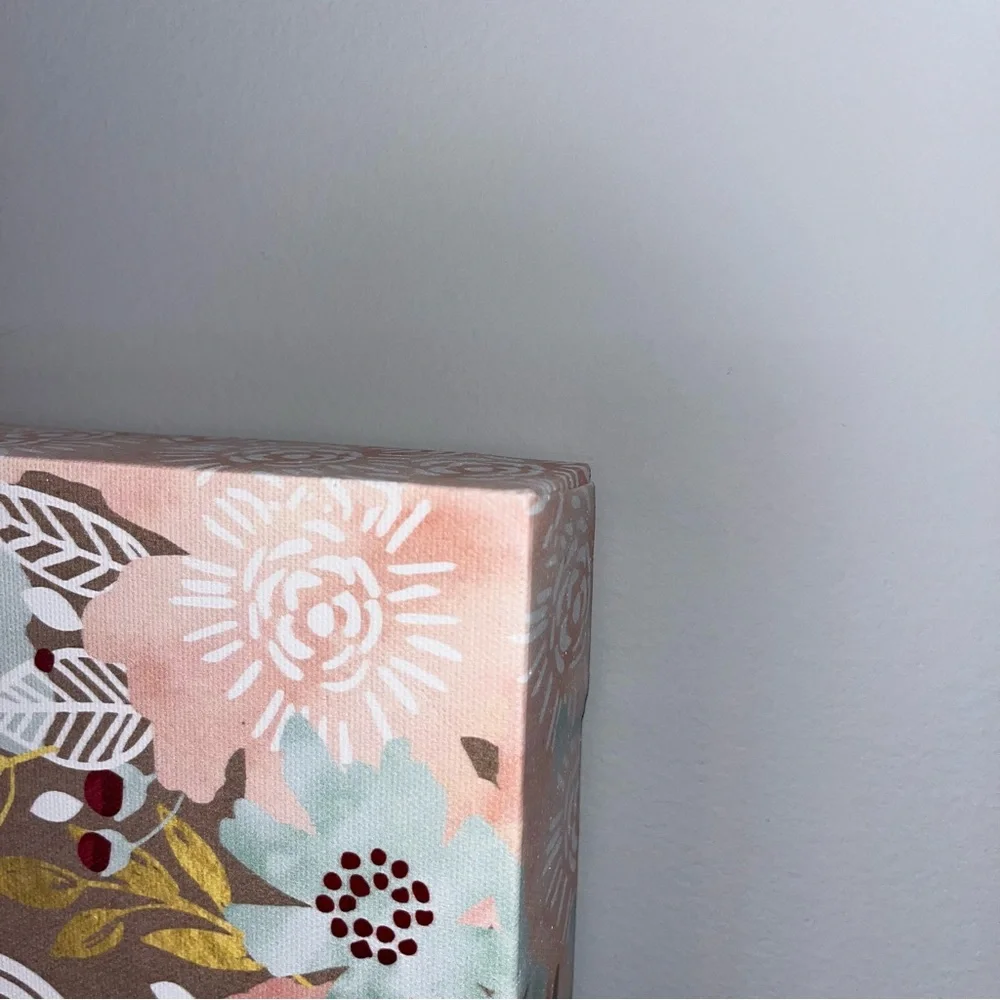 Floral Love Canvas Wall Art 10x12